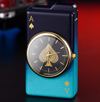 Creative poker watch direct lighter with real watch gifts cross-border source