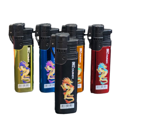 High-end metal direct injection inflatable windproof lighter household household foreign supermarket