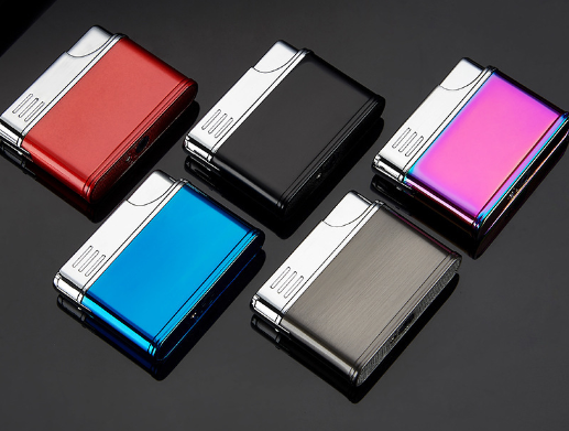 Direct-rush colorful metal lighter personalized cigarette lighter one-click press ignition can be in