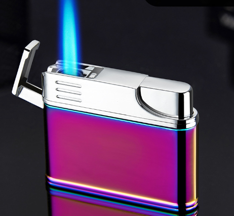 Direct-rush colorful metal lighter personalized cigarette lighter one-click press ignition can be in