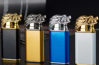 New dual-fire direct-rush open flame conversion metal lighter laser engraving advertising lighter wh