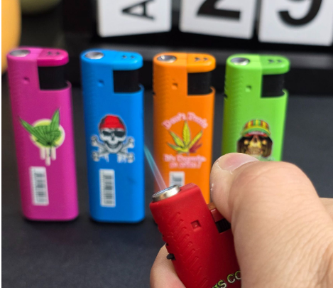 Lighter Metal Direct Blue Flame Inflatable Durable Fashion Personalized Advertising Lighter Windproo