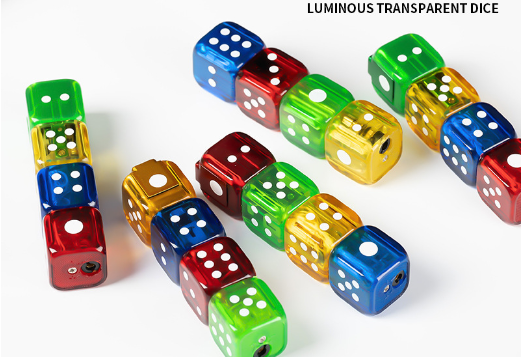 Creative Personalized Flash Dice Flush Windproof Lighter Green Flame Gas Model Lighter