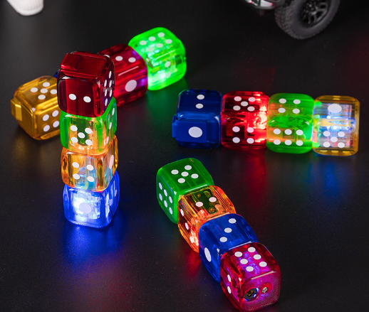 Creative Personalized Flash Dice Flush Windproof Lighter Green Flame Gas Model Lighter