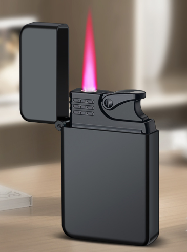 Creative and personalized metal direct-rushing red flame inflatable windproof lighter cross-border m