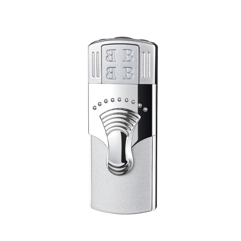 Windproof double direct rush lighter hidden ignition port novel ignition method high temperature res