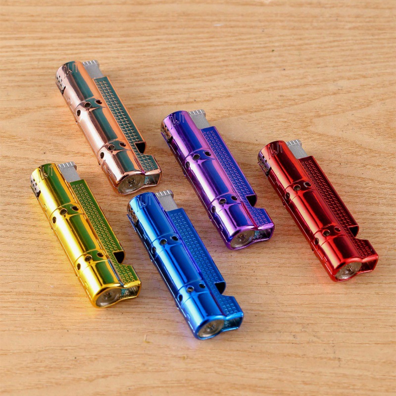 Creative metal bottle opener direct blue fire electronic high-end lighter