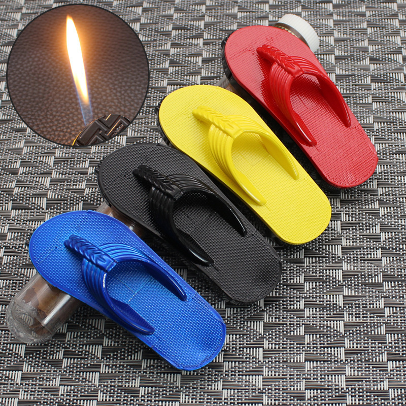 Yislippers shaped lighter ABS gas cigarette lighter