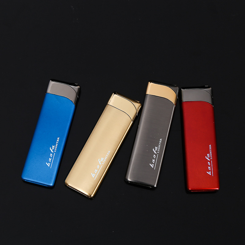 Metal windproof lighter Creative gift lighter Wholesale advertising printing inflatable igniter
