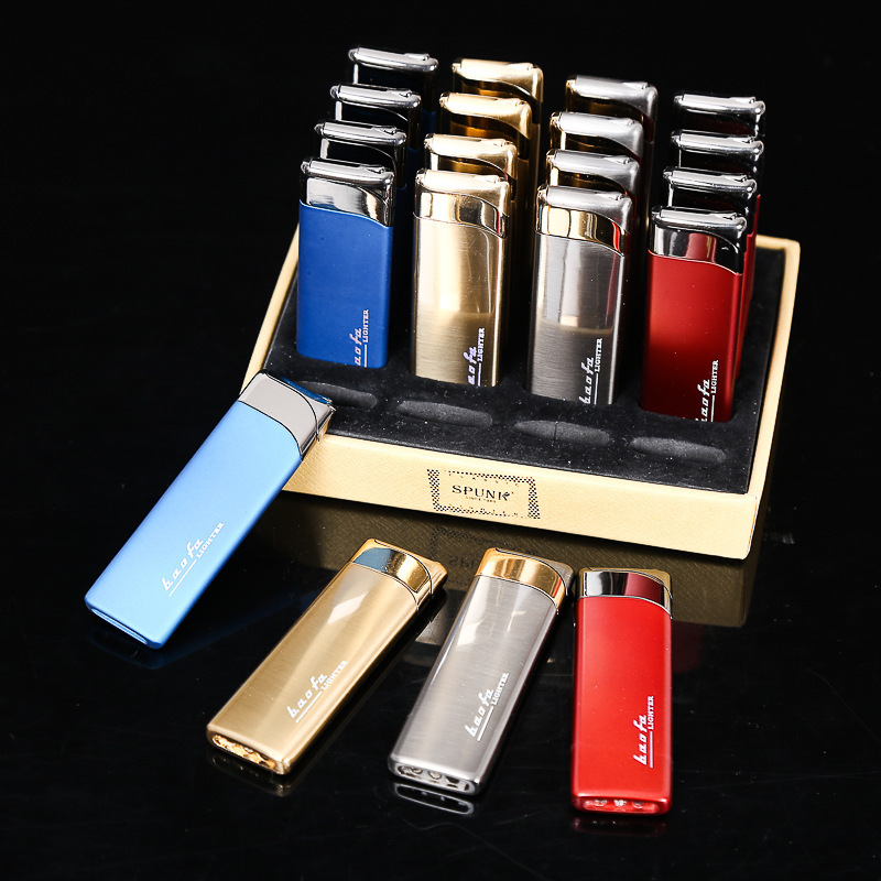 Metal windproof lighter Creative gift lighter Wholesale advertising printing inflatable igniter