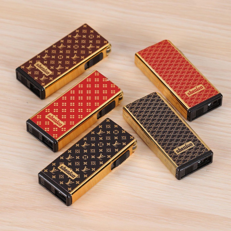 Metal grinding wheel direct rush lighter creative toothpick pull-down advertising gift lighter