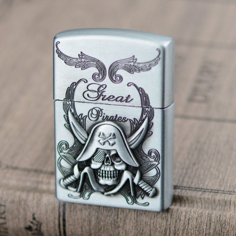 Metal relief grinding wheel open flame inflatable lighter windproof foreign trade manufacturer 