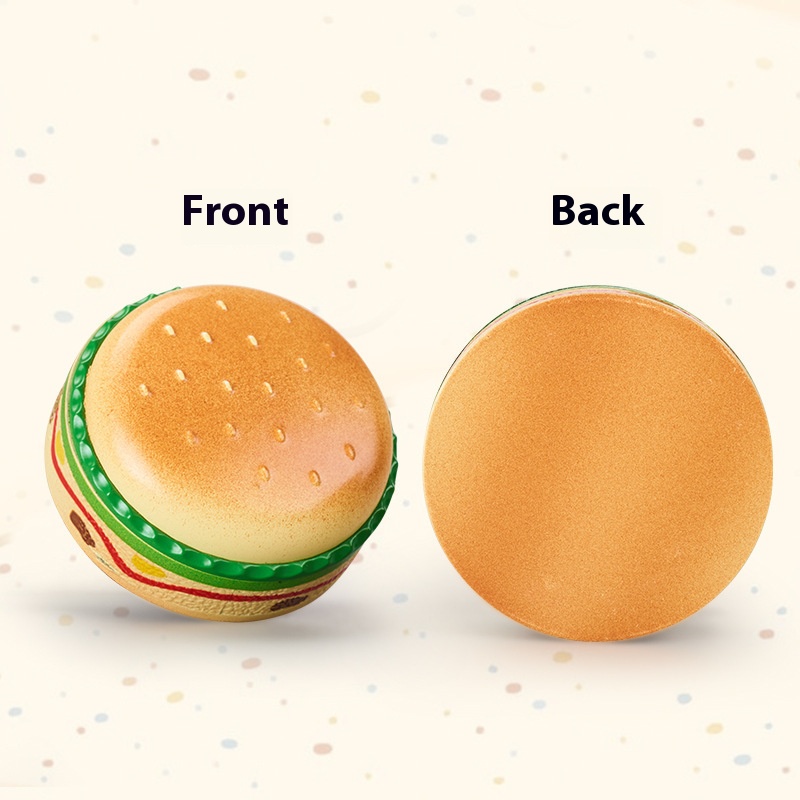 Metal mini hamburger side-sliding diagonal open flame mini lighter