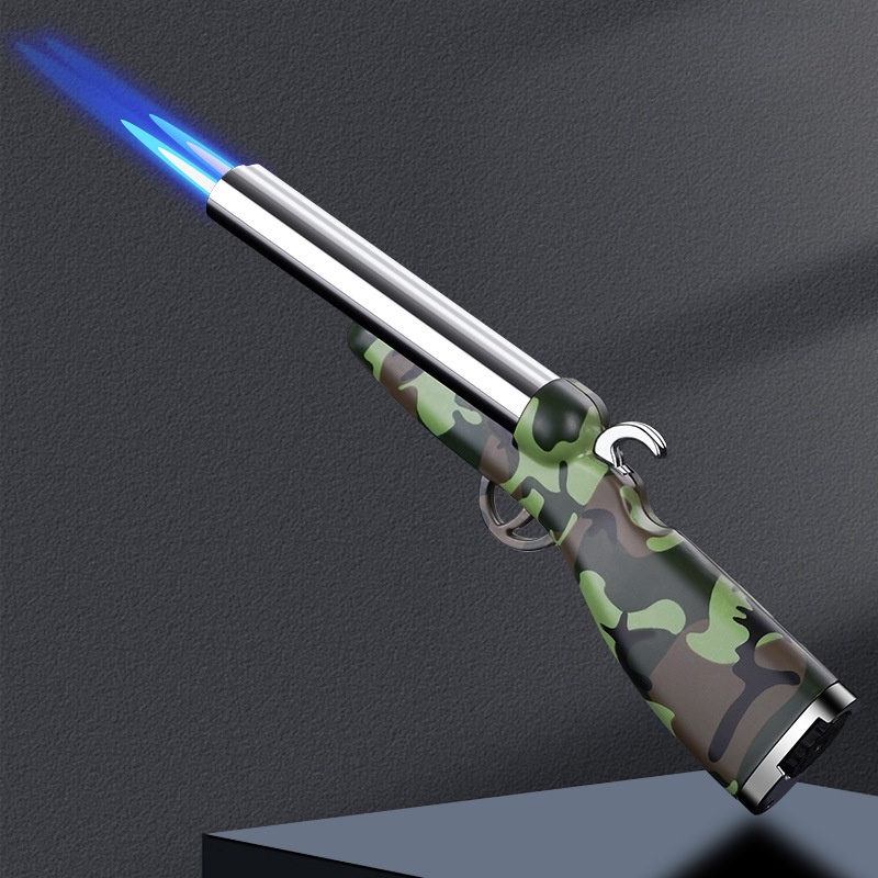 Personalized creative wood grain double-tube shotgun shotgun lighter