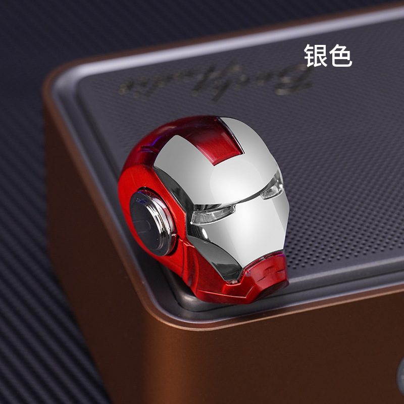 Hot-selling trendy toys, cool, high-value charging lighter, figure, Iron Man helmet
