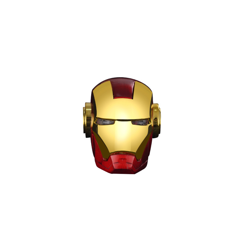Hot-selling trendy toys, cool, high-value charging lighter, figure, Iron Man helmet