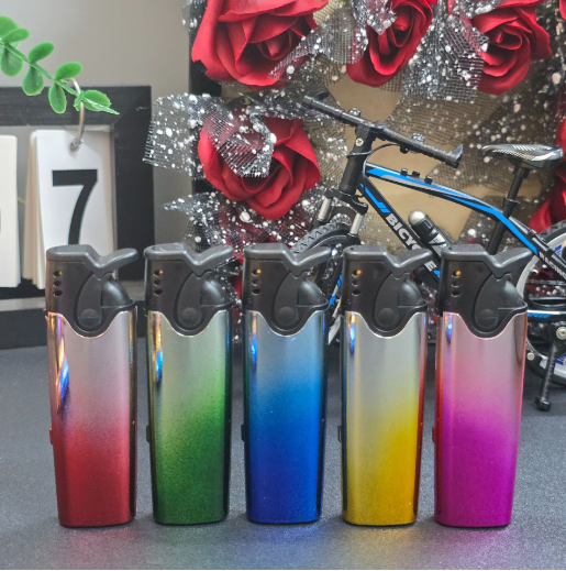 New inflatable metal windproof lighter creative rare personality to reach high end