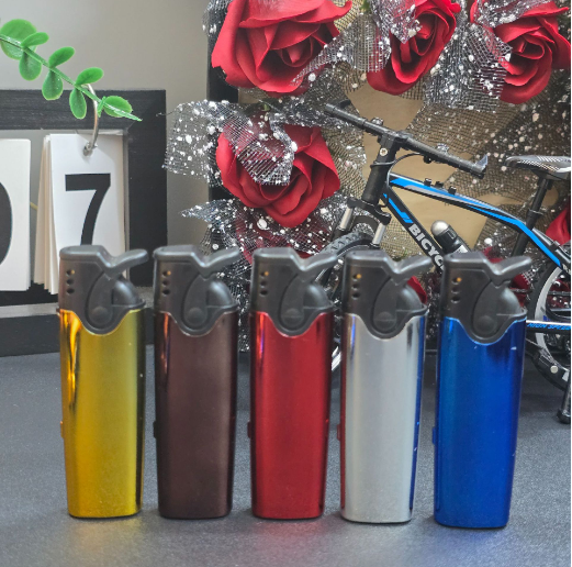 New inflatable metal windproof lighter creative rare personality to reach high end