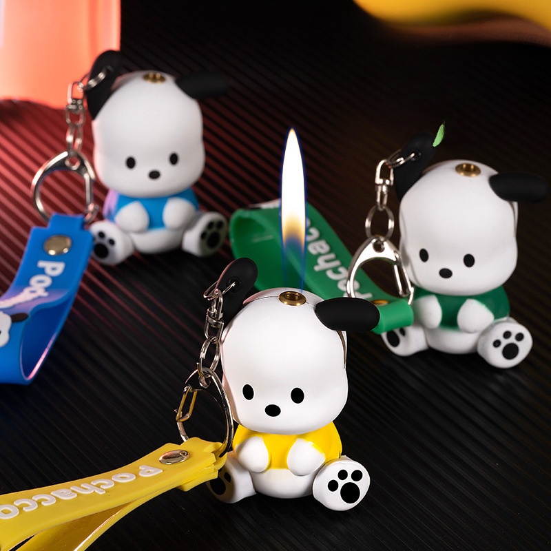 Cute and cute small portable Pacha dog keychain inflatable lighter