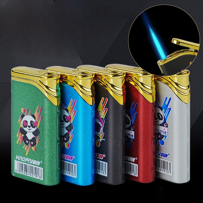 High-end oblique flip cover internet celebrity windproof lighter metal resistant