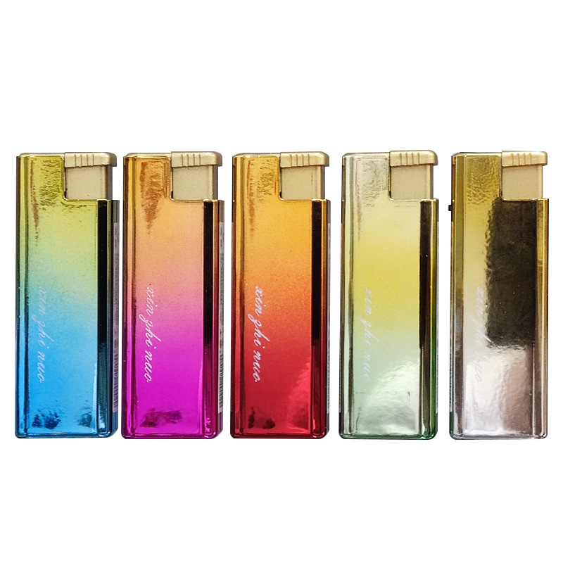 Metal direct injection inflatable lighter wholesale disposable advertising lighter LOGO printing