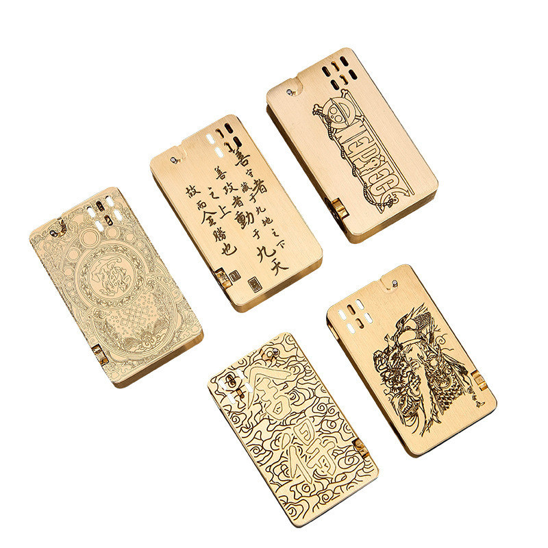 Kerosene ignition machinery windproof retro semi-automatic retro gun type old style