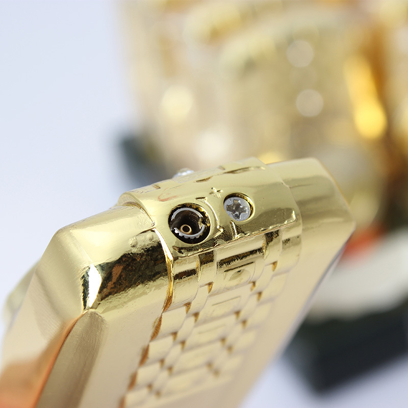 Creative colorful light real watch men gas lighter wholesale