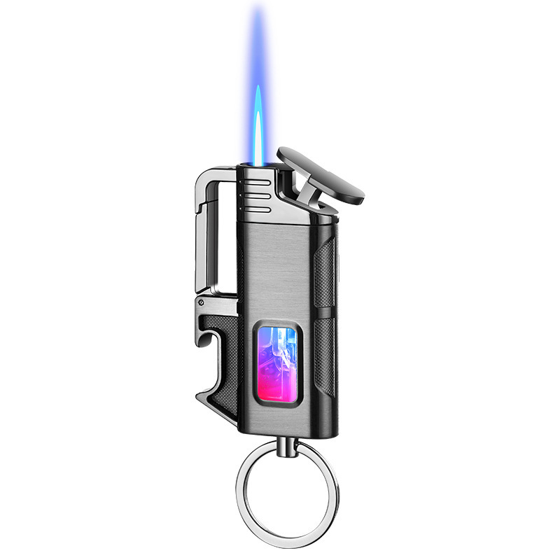 Multi-function keychain inflatable lighter can be customized logo
