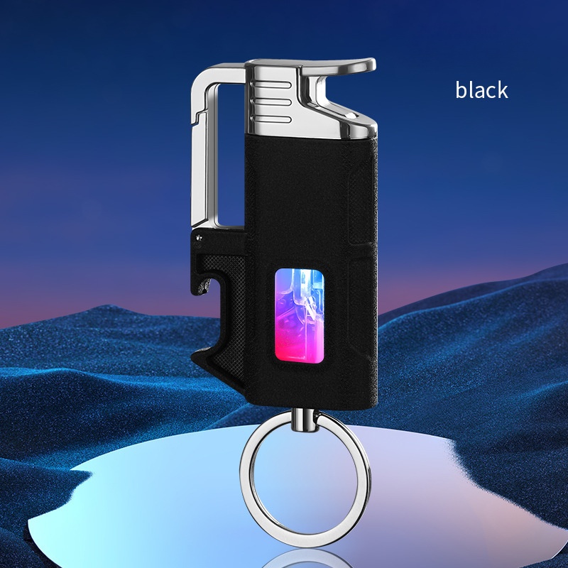 Multi-function keychain inflatable lighter can be customized logo