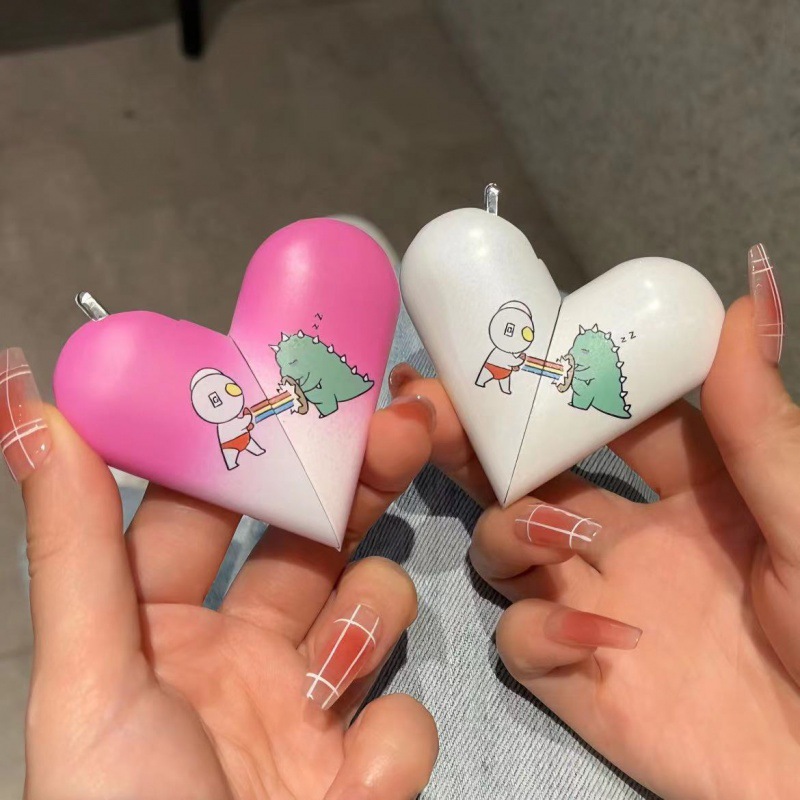 New technology-sensing cool cartoon cute inflatable couple childhood thin nostalgic cartoon lighter