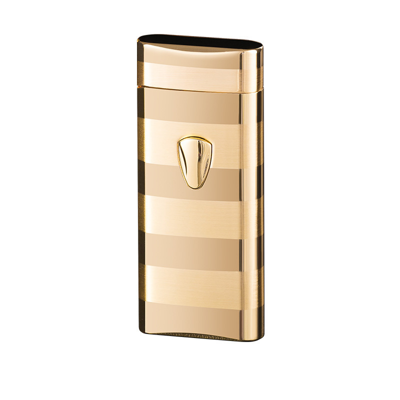Induction windproof lighter air-rushing and portable thin lighter factory price