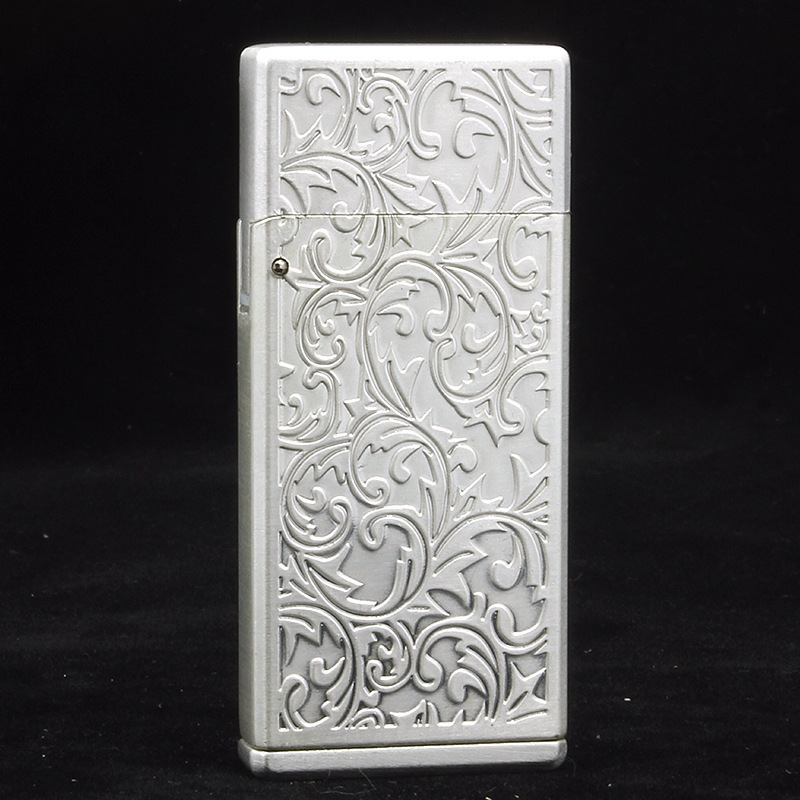 Ultra-thin grinding wheel open flame kerosene lighter classic European simple die-casting firer