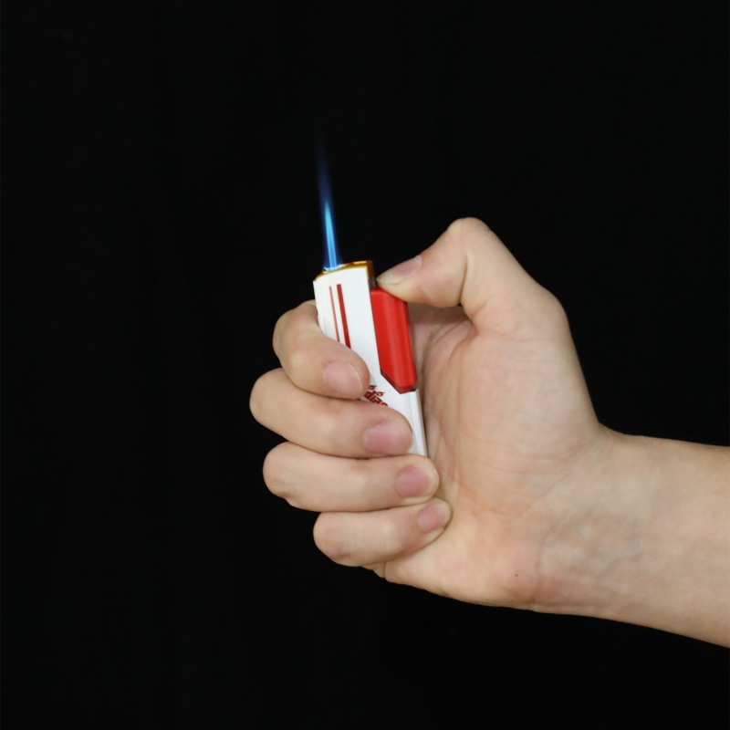 Metal direct punch lighter creative disposable large model iron shell advertising windproof lighter