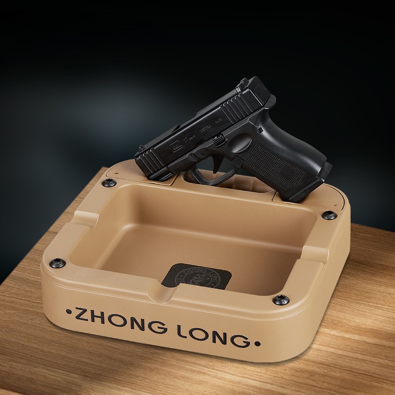 Unzip lighter Square ashtray set Inflatable windproof blue fire practical ornaments Cross-border goo