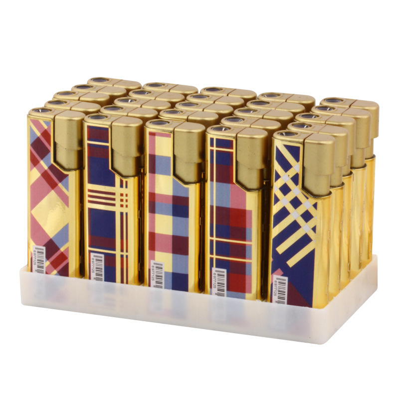 Metal direct impact windproof lighter thickened explosion-proof durable fashion houndstitch lighter 