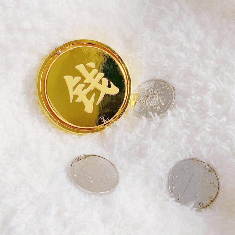 Creative metal decompression rotating gyro to big money gold coins inflatable lighter