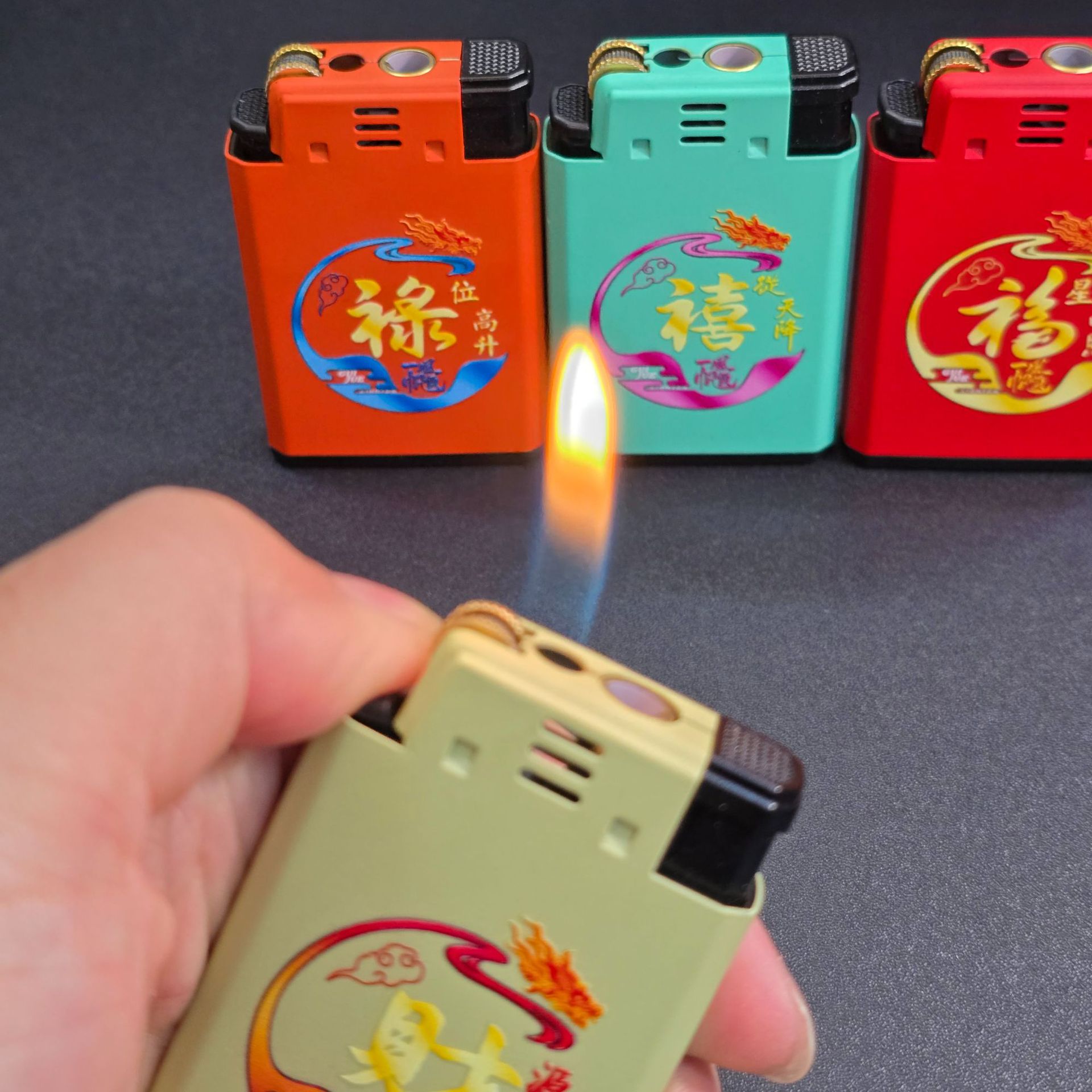 double-fire-metal-lighter-wholesale-printable-advertising-blue-flame-direct-rush-can-be-refrigerated