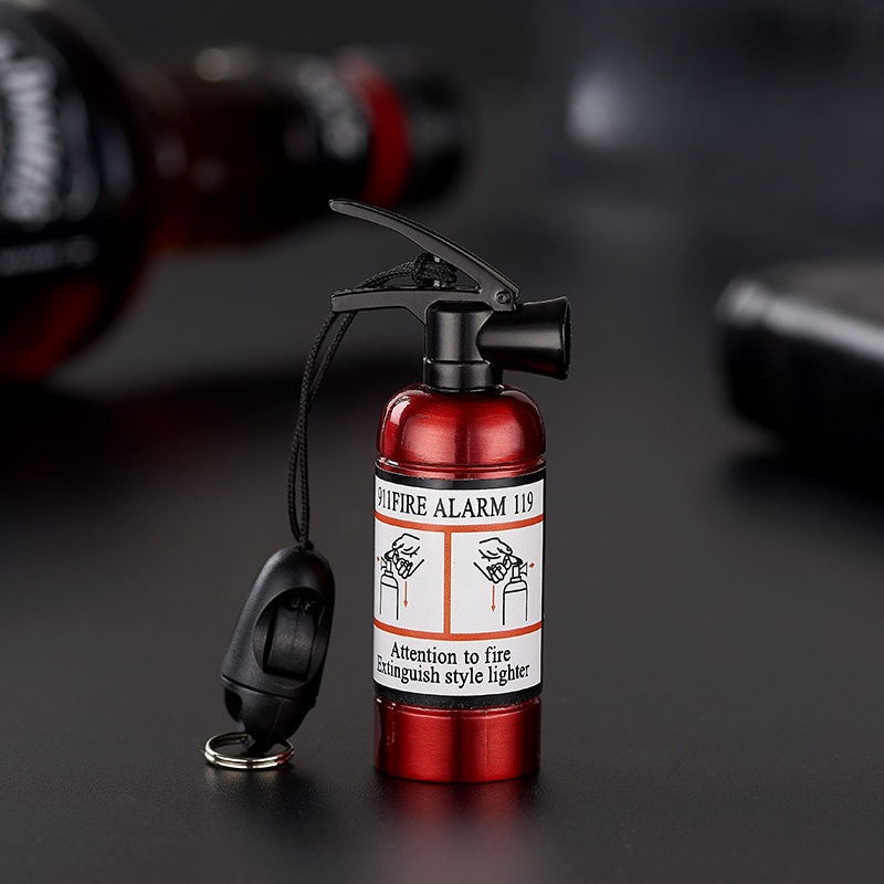 Creative gas tank match fire extinguisher match keychain lighter sticker LOGO manufacturer wholesale