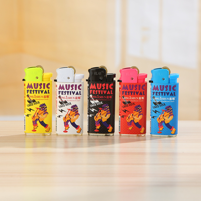 Plastic grinding wheel lighter wholesale disposable advertising inflatable lighter