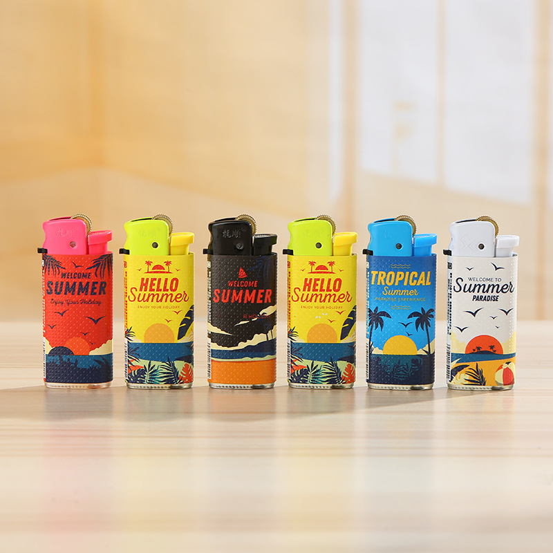 Plastic grinding wheel lighter wholesale disposable advertising inflatable lighter