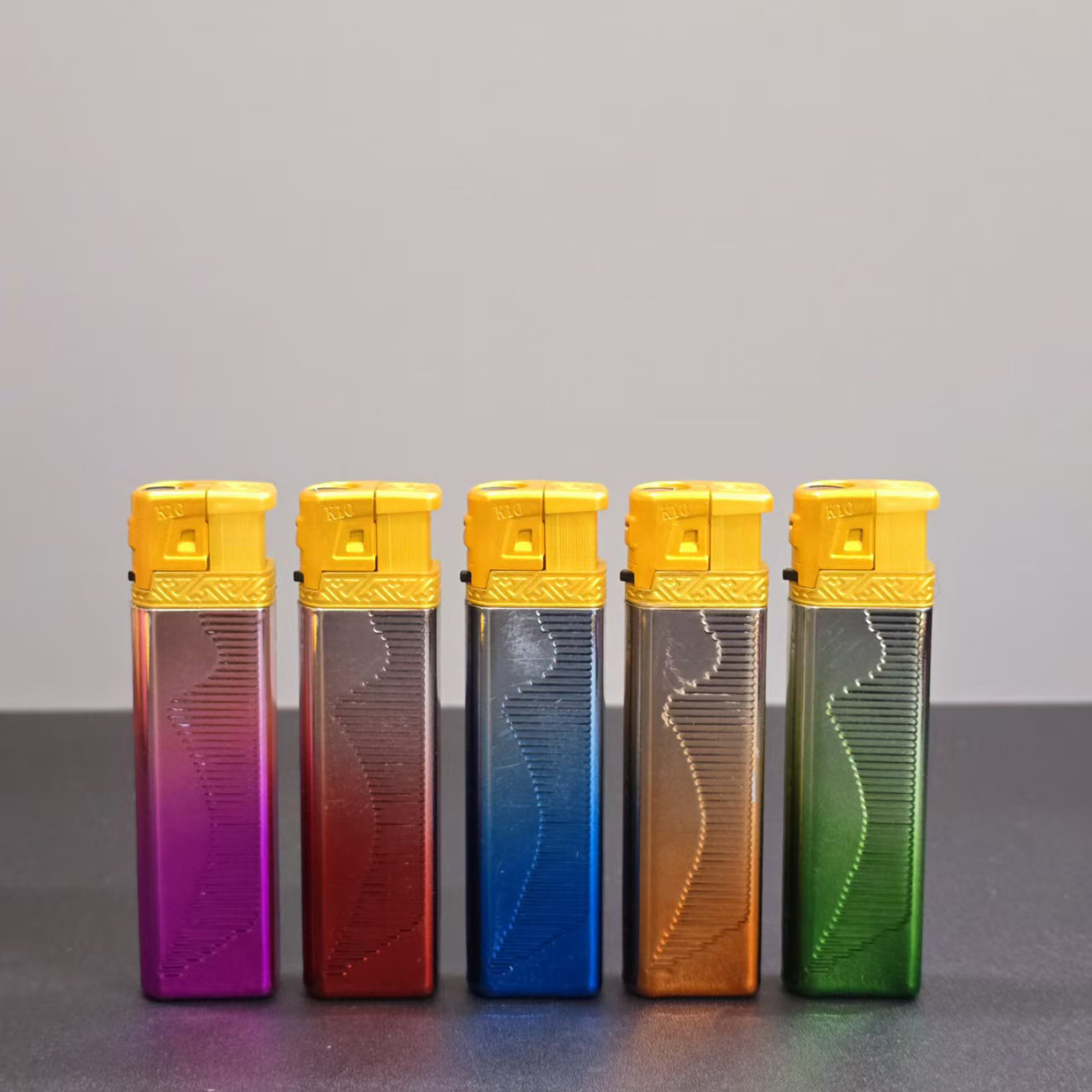 Metal iron shell inflatable advertising windproof lighter wholesale custom printing laser engraving 