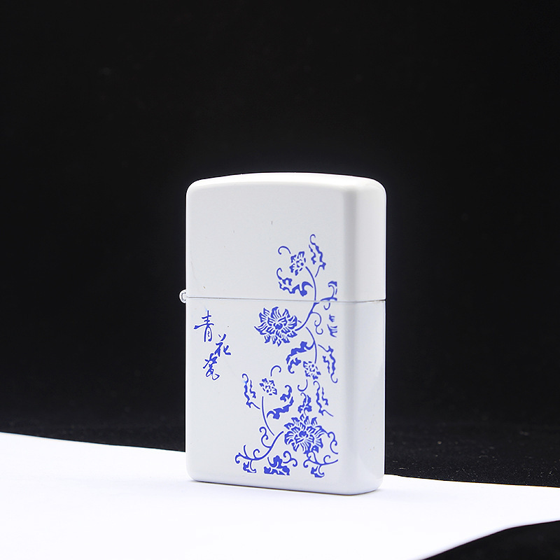 Iron shell color paint kerosene lighter advertising logo printing colorful kerosene lighter