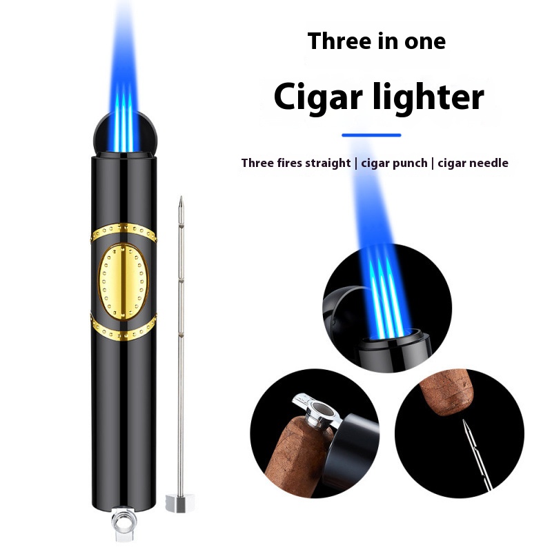 Three-in-one cigar lighter high-fire direct igniter cigar special lighter