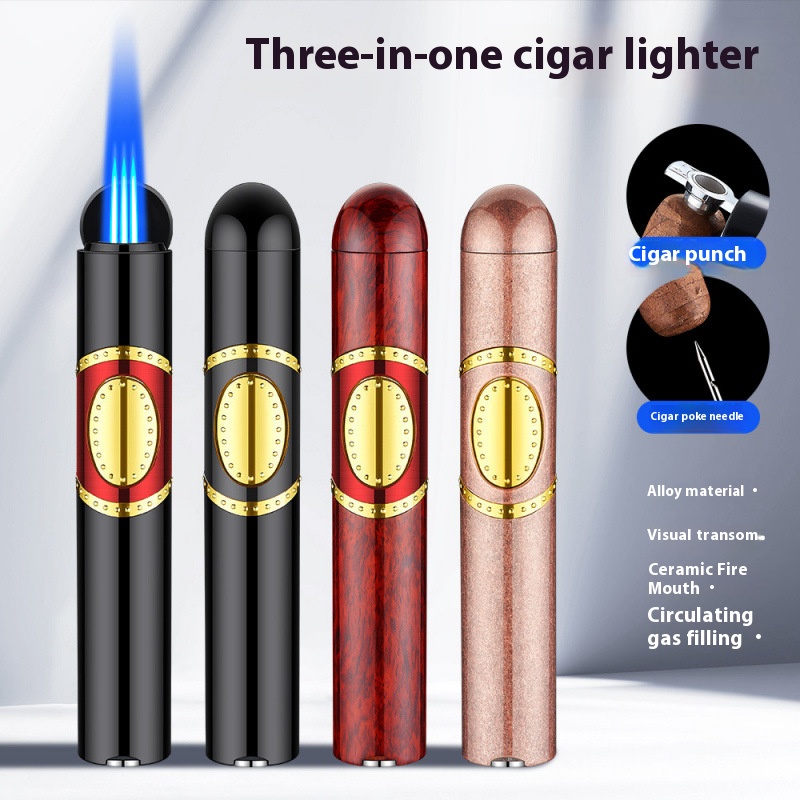 Three-in-one cigar lighter high-fire direct igniter cigar special lighter