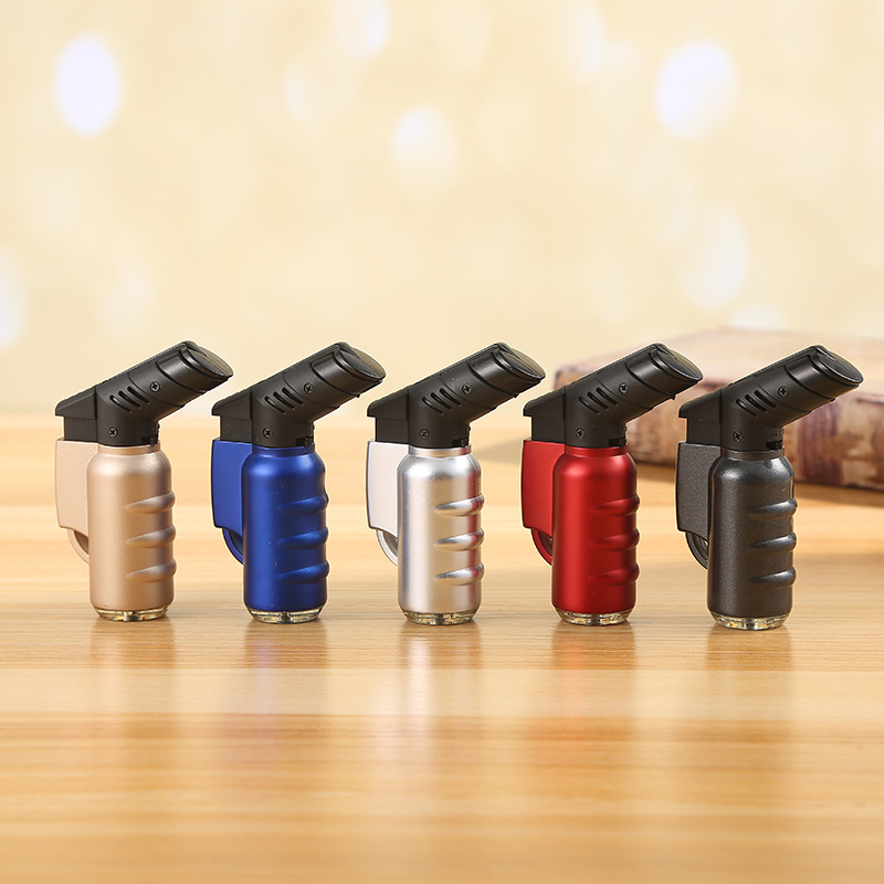 Metal spray gun windproof direct rush lighter wholesale metal inflatable lighter logo printing
