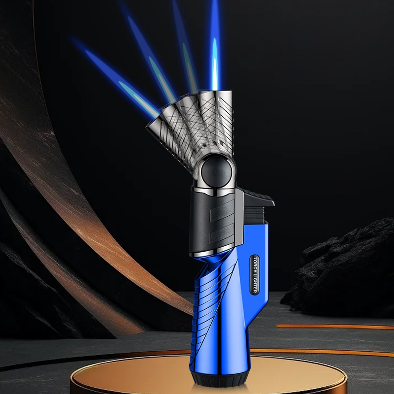 New small spray gun windproof direct rush can rotate 45° metal lighter