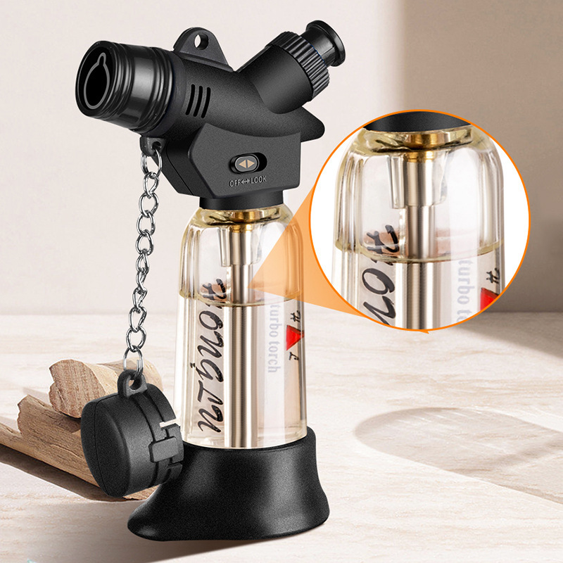 Household dust cover fire lock elbow small welding gun inflatable direct flush lighter