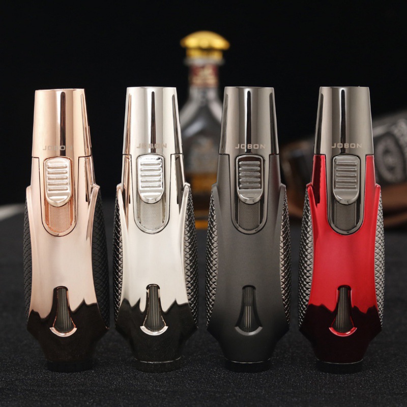 Double direct lighter window inflatable mugwort cigar windproof lighter printing