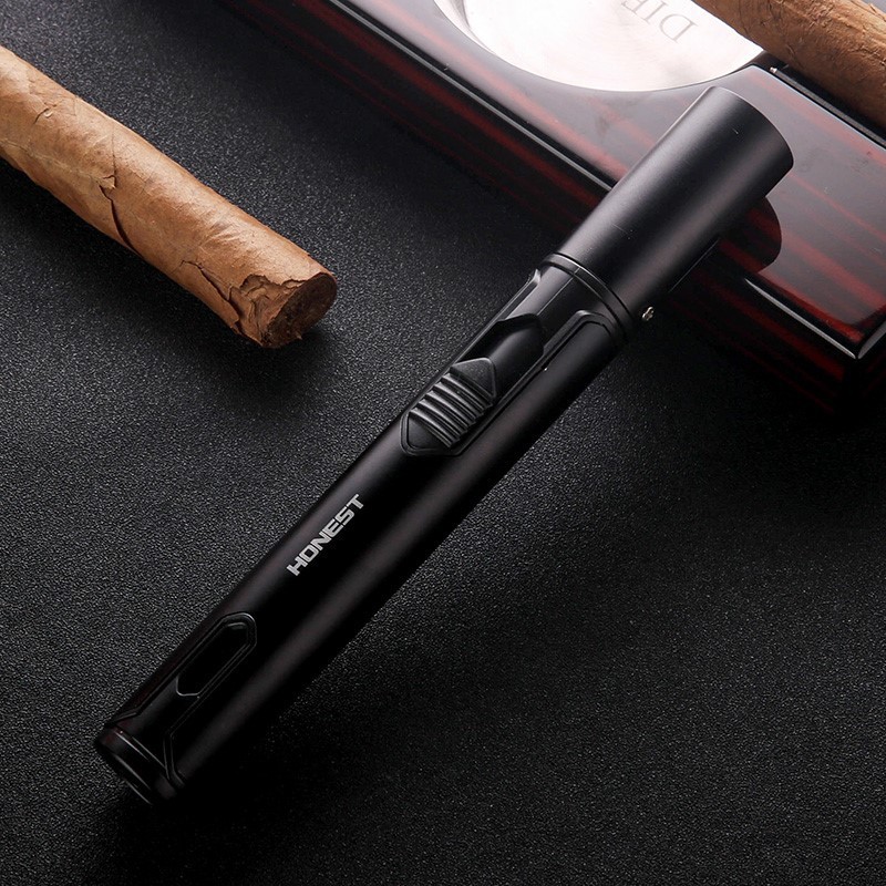 Pen-type welding gun windproof direct rush point moxibustion cigar spray gun transparent portable