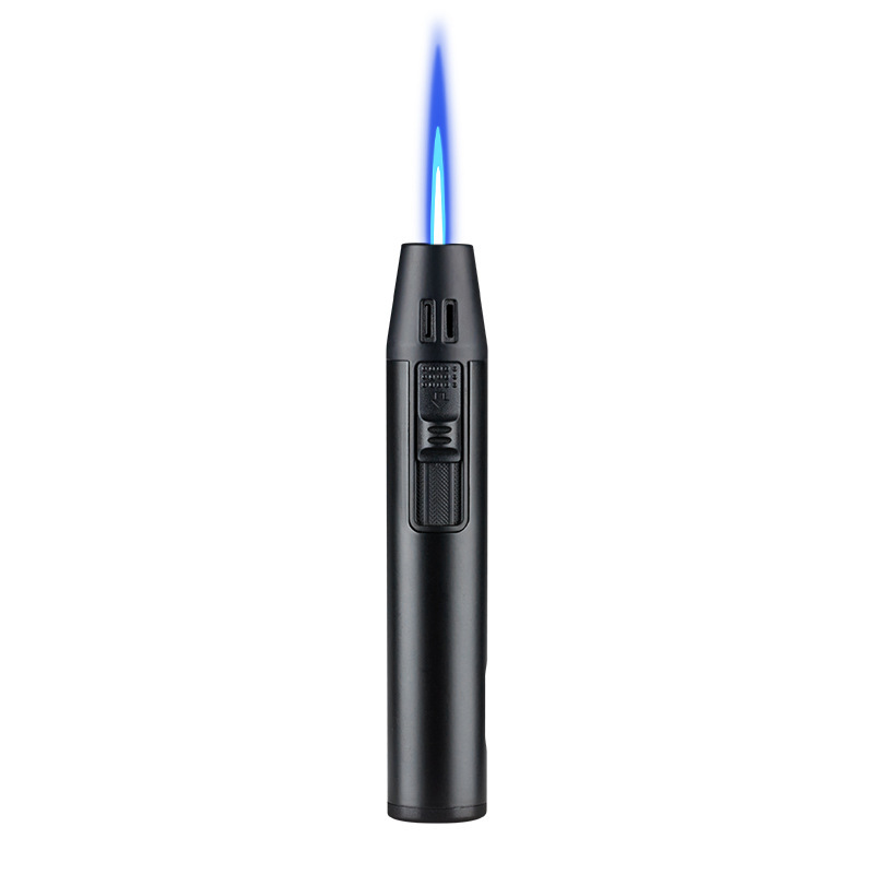 Inflatable windproof direct blue flame lighter